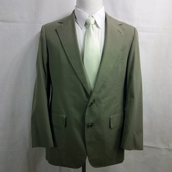 Mister Guy Clothing 41R Khaki Blazer Sport Coat - Picture 1 of 11